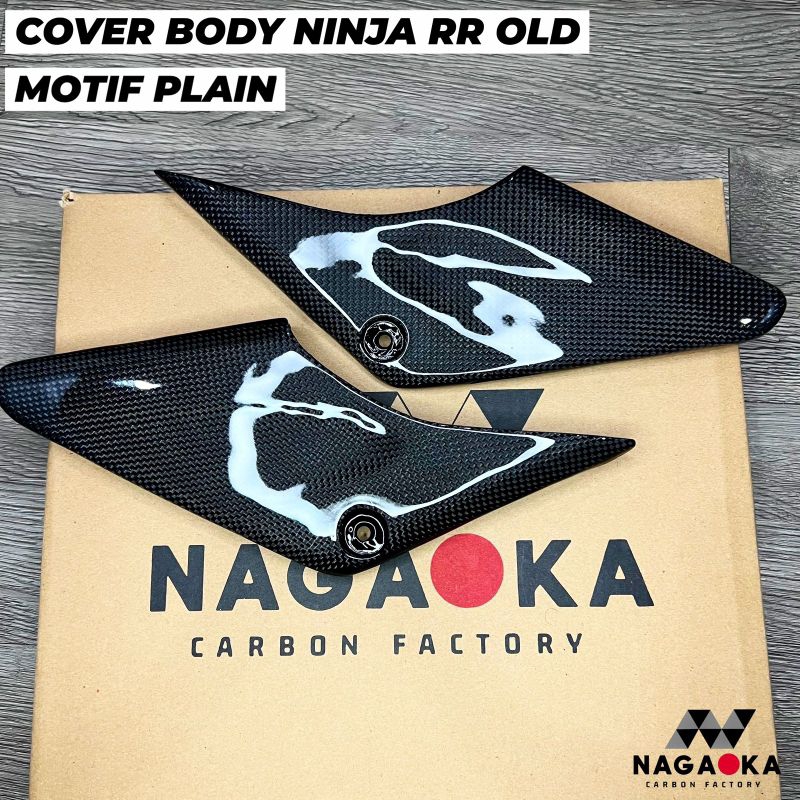 COVER BODY NINJA RR OLD NEW CARBON FORGED DIAMOND PREMIUM KEVLAR HEXAGON BELAKANG CNC PENUTUP SPAKBO