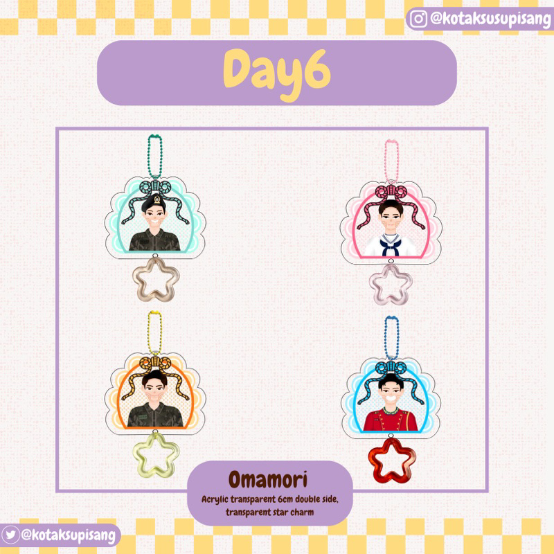 [READYSTOCK] Day6 Military Acrylic Keychain Omamori