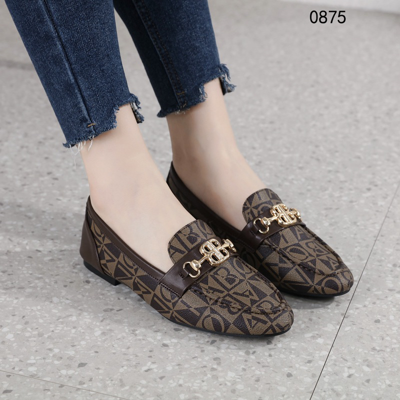 Sepatu Kerja Wanita Bonia Loafers Monogram GHW