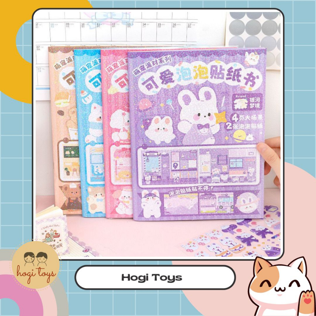 

Sticker DIY Buku Stiker Bubble Bear 3D Viral