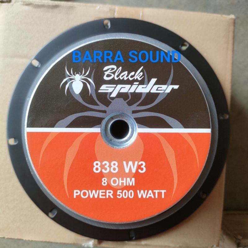 speaker 8inch black spider 838 w3 midle medle