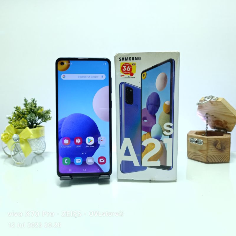 SAMSUNG A21s 3/32 GB HP SECOND BEKAS RAM 3 INTERNAL 32GB 3/32GB