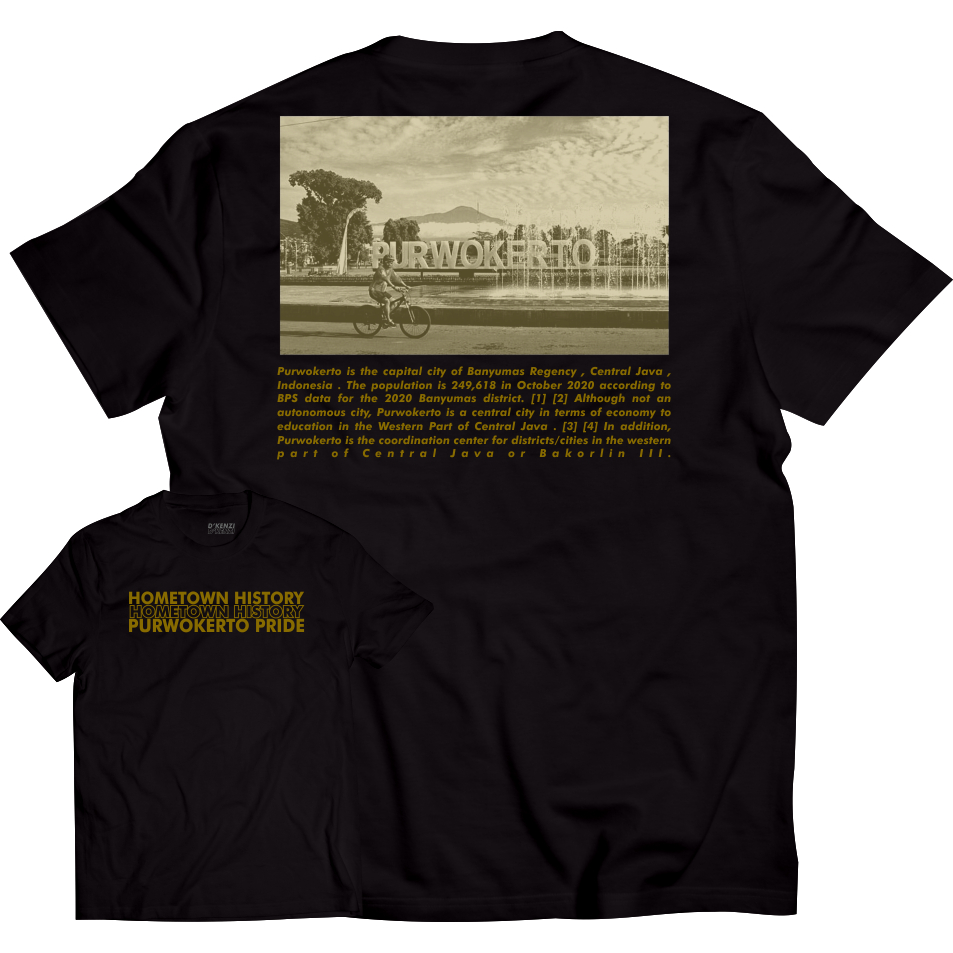 Kaos Purwokerto Baju Ikon Kota Purwokerto Jawa Tengah Bahan Cotton Combed 30s
