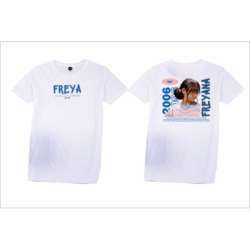 T-SHIRT CUSTOM FREYA JKT48 | KAOS JKT48 | MERCHANDISE JKT48 | KAOS MEMBER JKT48 | FANS