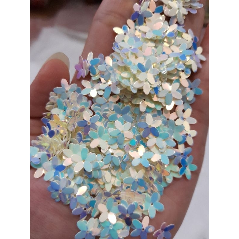 RAMBOChi bunga, payet ramboci kembang ukuran 10mm payet piringan, sequin kembang payet sequin