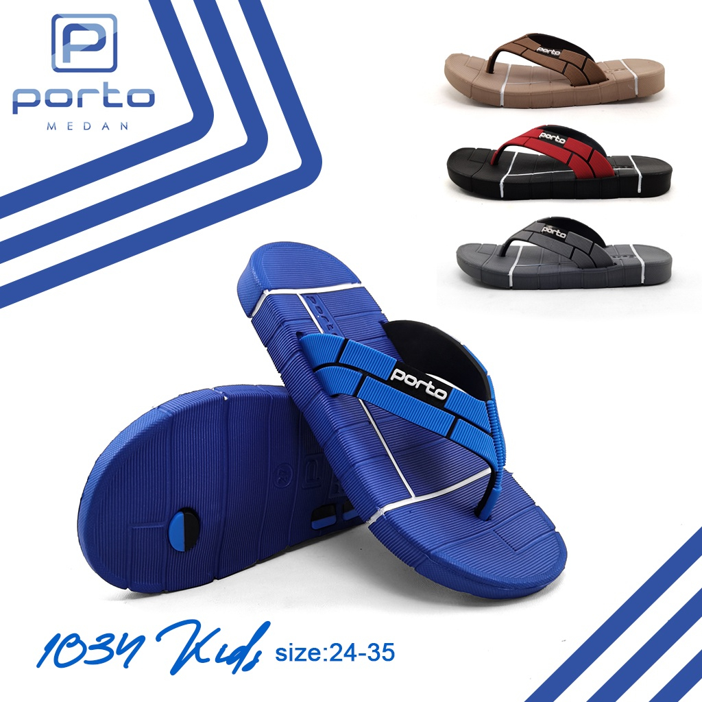 Sandal jepit karet anak porto - Sandal jepit anak laki-laki Porto - PORTO
