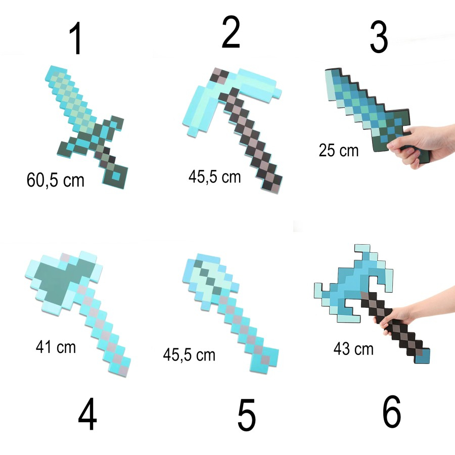 Boneka Weapon Minecraft Diamond Sword Axe Knife Boneka minecraft New HADIAH ULANG TAHUN HADIAH NATAL