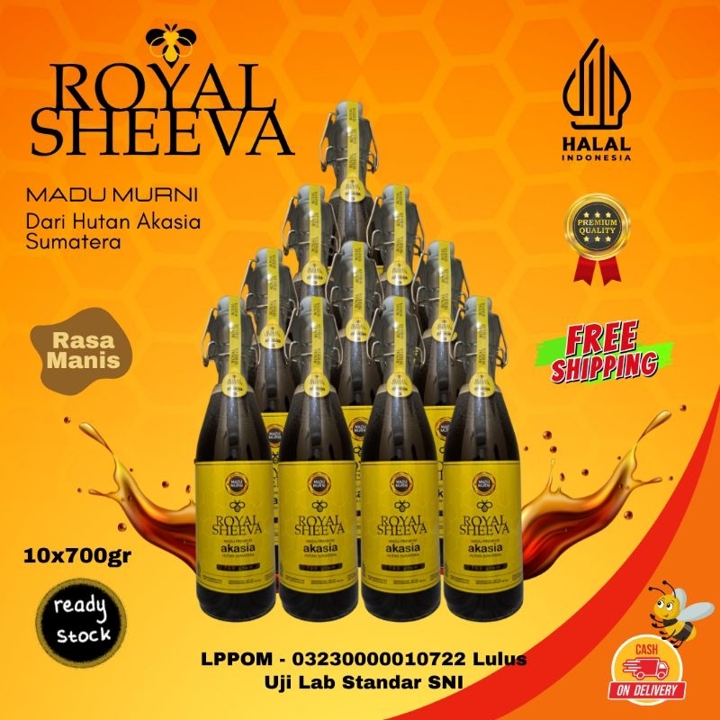 

Promo Bundle 10 pcs Madu Murni Royal Sheeva 700 gr | Premium Asli 100% Halal MUI dari Hutan Akasia Sumatera