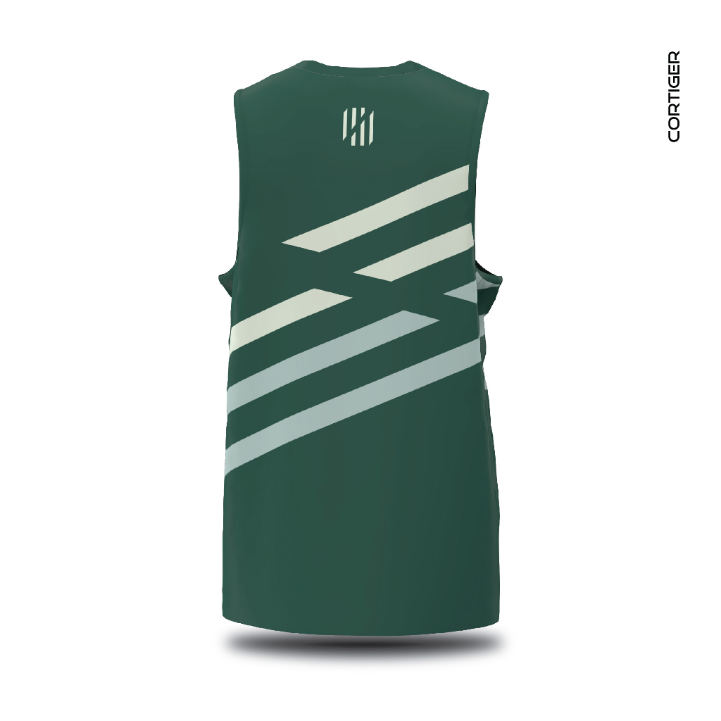 Cortiger - CORE PRIMO &quot;SINGLET RUNNING LINEA DEEP GREEN&quot; MEN