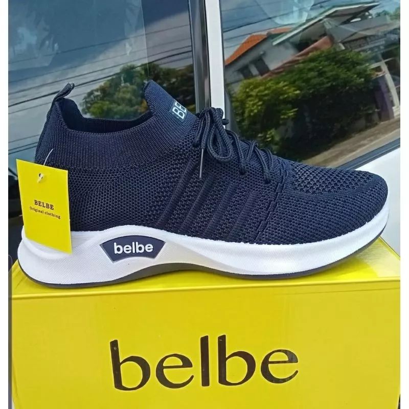 SEPATU RAJUT IMPORT BELBE HITAM PUTIH