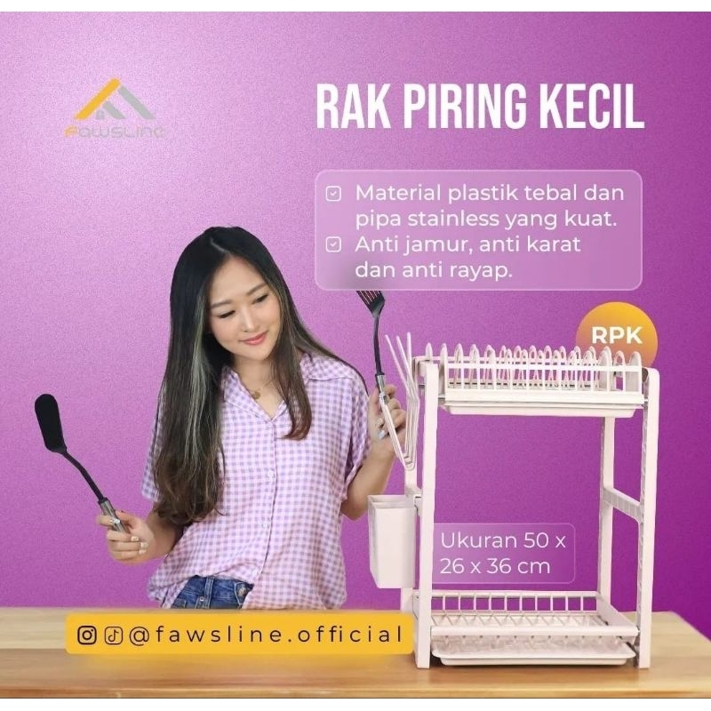 Rak Piring Plastik Fawsline Kecil dan Besar