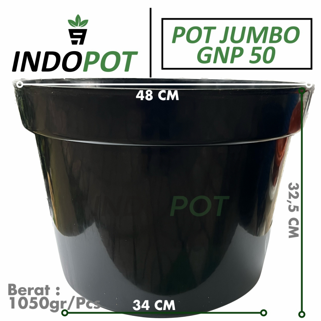 GNP 50 Pot Jumbo Pot Tanaman Bunga Hias Polos Pot Unik Pot Kembang Plastik