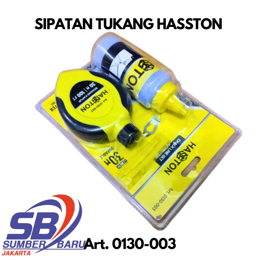 HASSTON 0130-003 Chalkline Set Sipatan Lot Benang 30 Meter 30M + Powder Tinta Kapur 115 Gram SBJ