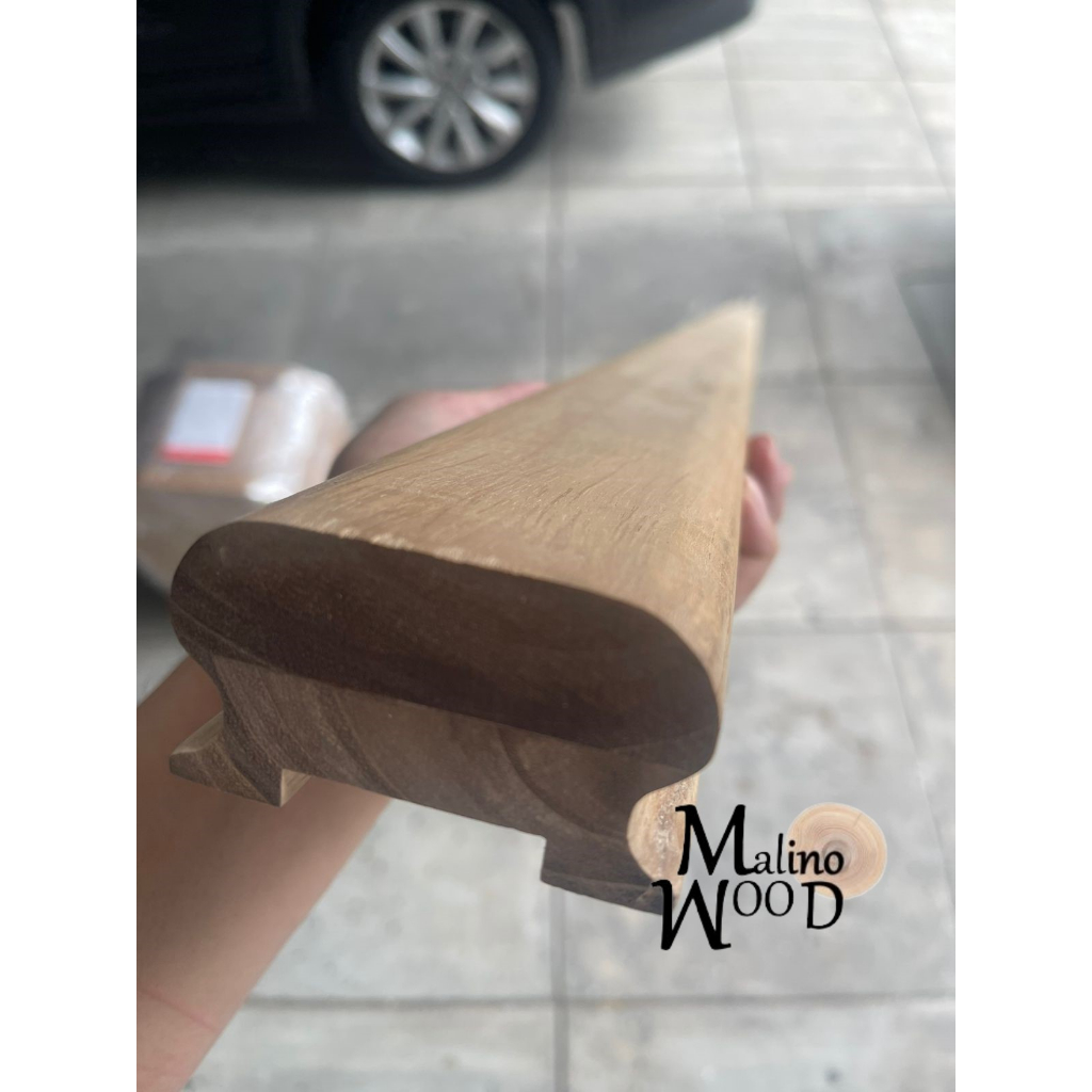 hand rail pegangan railing tangga handle kayu jati minimalis