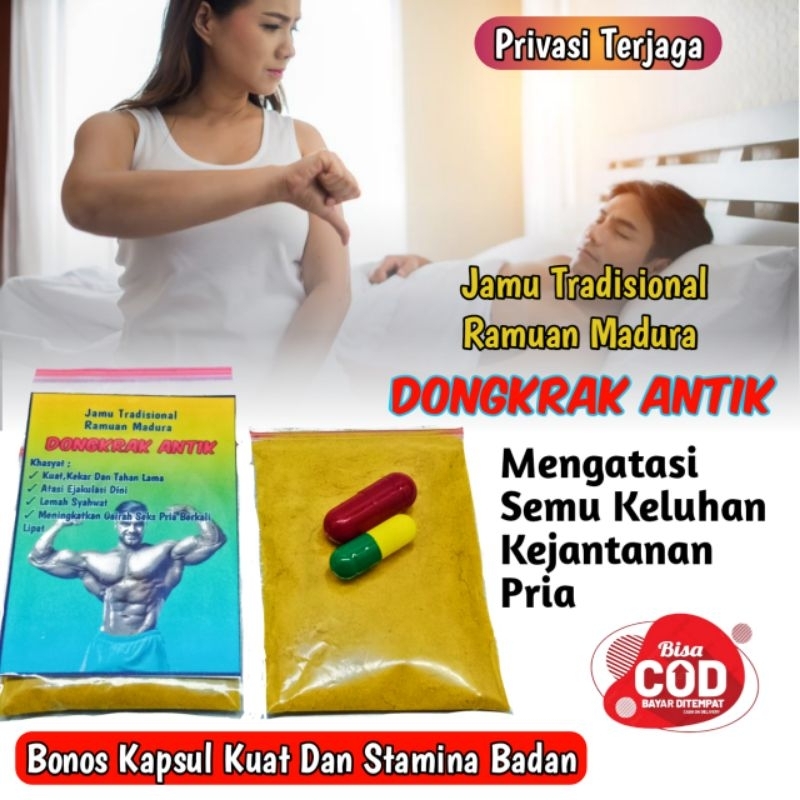 Jamu Kuat Pria Tahan Lama DONGKRAK ANTIK Ramuan Madura Herbal