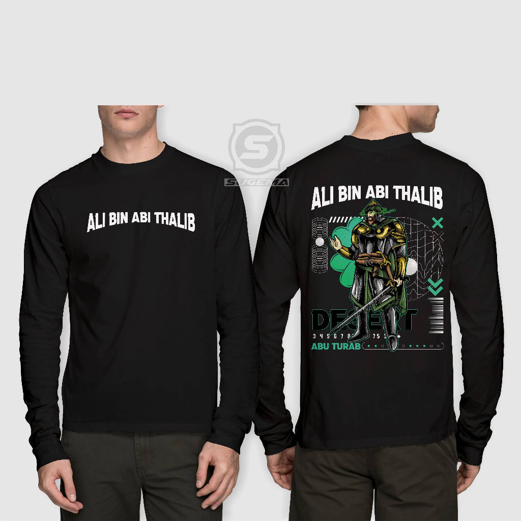 Kaos Ali bin Abi Thalib Lengan Panjang 04 - Kaos Sahabat Nabi - Kaos Islami