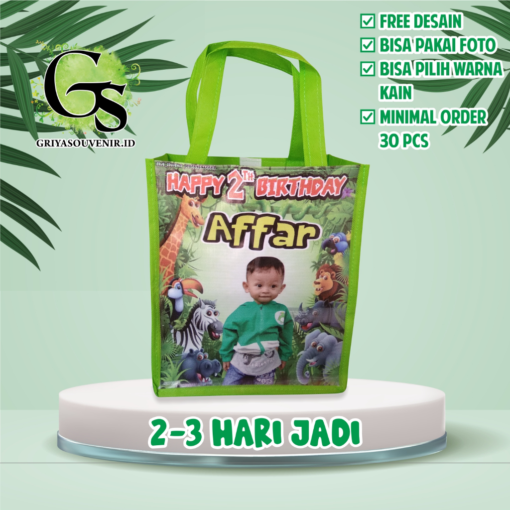 

TAS ULTAH ANAK / TAS ULANG TAHUN CUSTOM / TAS ULTAH GOODIE BAG / SOUVENIR ULTAH