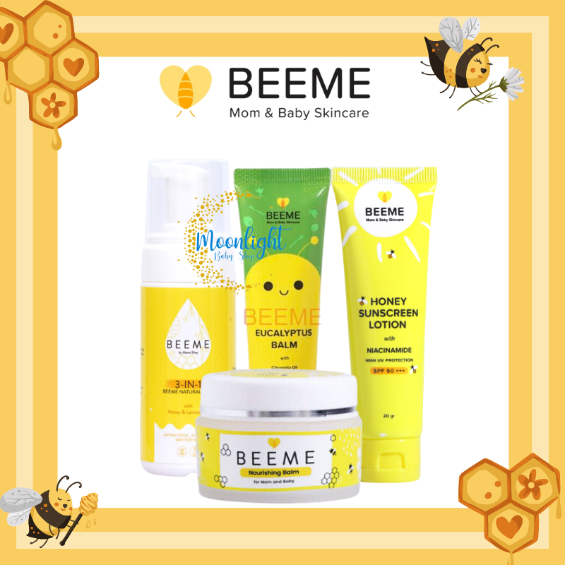 Beeme Nourishing Balm Skincare Honey Sunscreen Lotion with Niacinamide SPF 50+++ Natural Soap 3in1 |