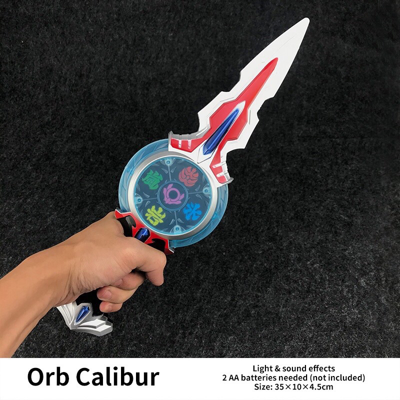 DX Orb Calibur Mainan Pedang Ultraman Orb Origin dengan Lampu & Suara Untuk anak-anak