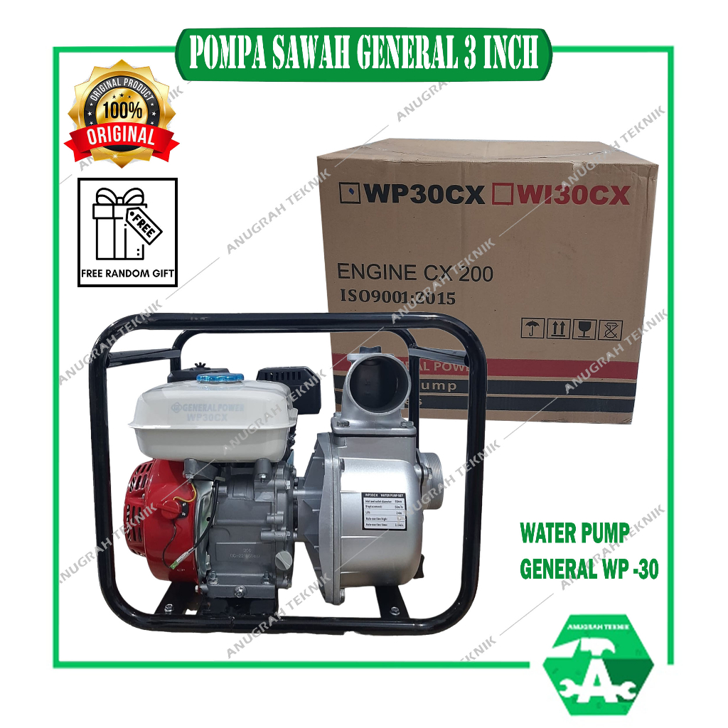 GENERAL Pompa Sawah 3inch Water Pump 3" Engine Pompa Sawah Irigasi General WP-30