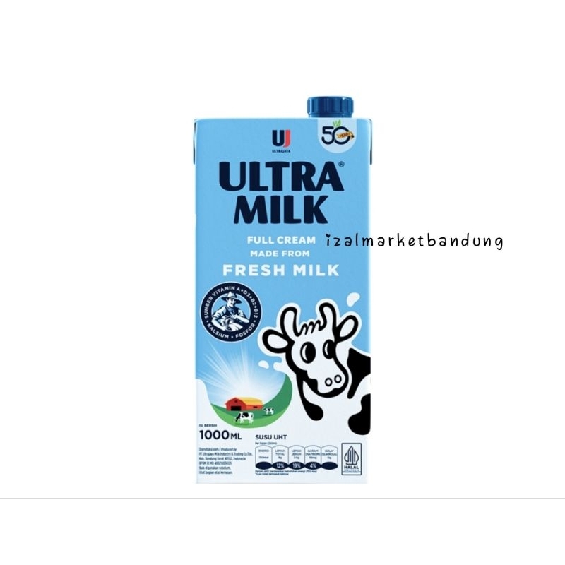 

ULTRA MILK susu UHT FULL CREAM 1 LITERx2