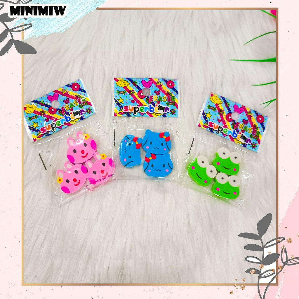 

PENGHAPUS HEWANMOTIF KODOK KELINCI 1 PLASTIK ISI 3 PCS ERASER HAPUSAN LUCU IMUT KADO UNIK ORIGINAL ORI COD