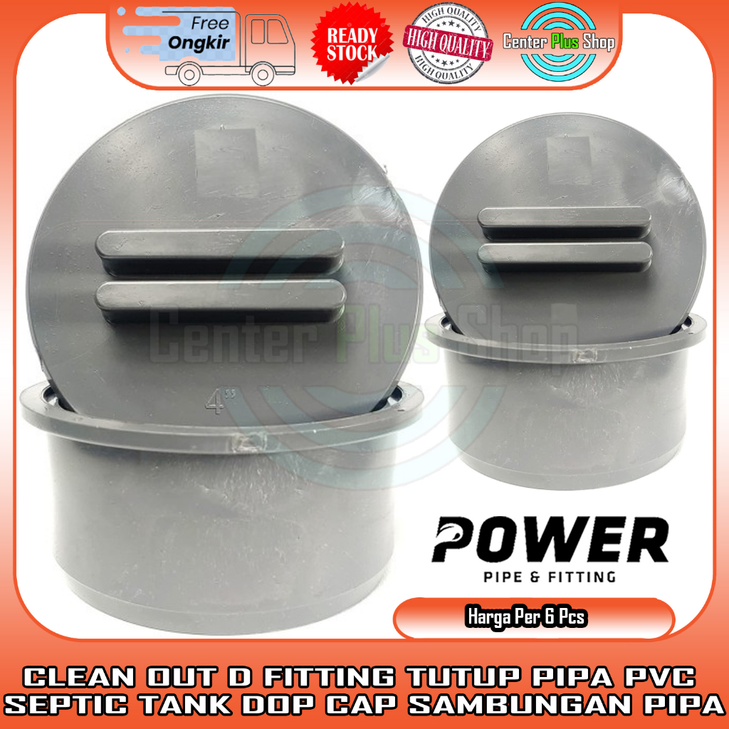 6 PCS CLEAN OUT 4” 3” INCH D PVC TUTUP PIPA 3 4 IN INCI INCHI TANK SEPTIC SEPTIK SEPTITANK PENUTUP S