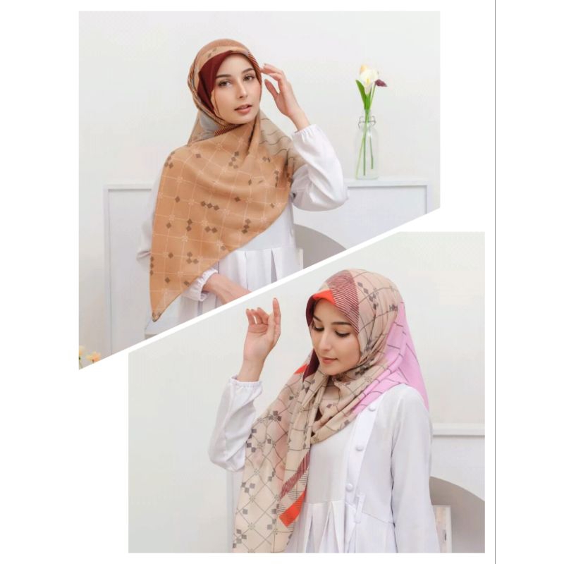 Zoya Kerudung Segi Empat Motif Halina scarf