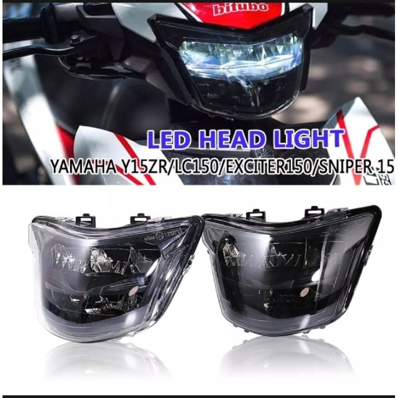 lampu depan MX king / LED / zhipat lc 150 / y15zr / exciter  ( original 100 )