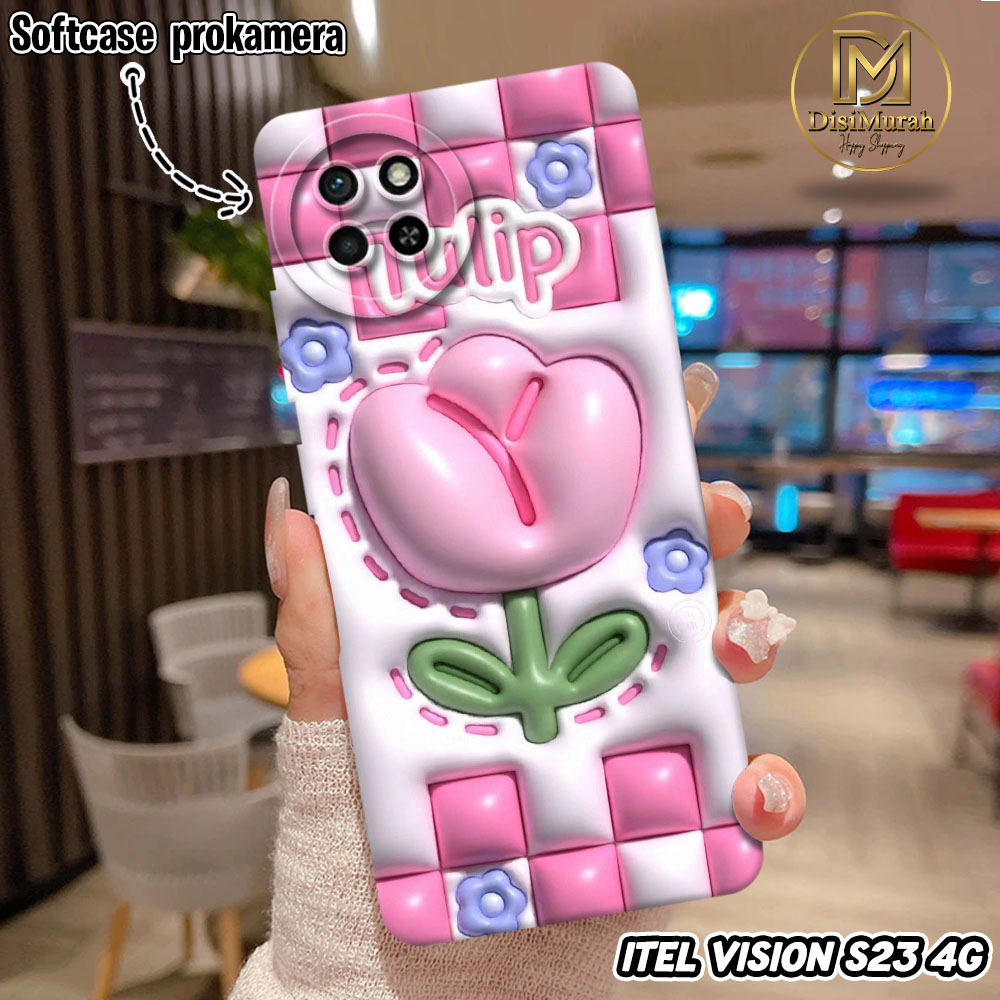 (DS1507) Case Hp Pro Kamera ITEL VISION S23 4G MOTIF BUNGA 3D Ready Untuk semua tipe handphone Vivo 