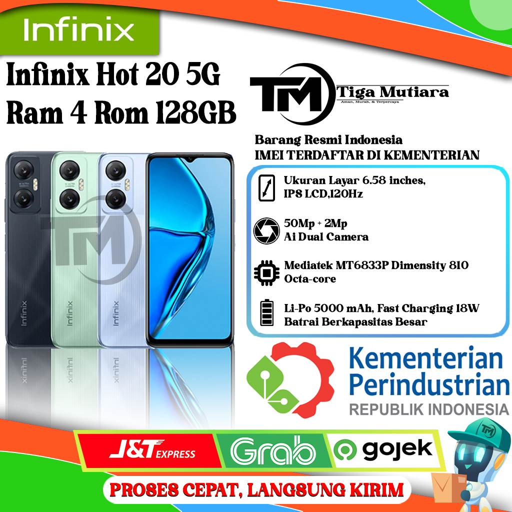 Infinix Hot 20 5G Ram 4 Rom 128GB