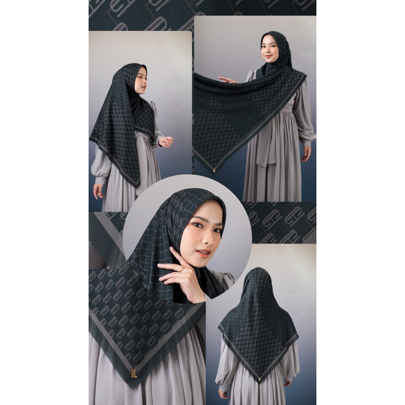 READY SIAP KIRIM ELODIE SCARF - ONYX dan NAVAL by HeyLocal