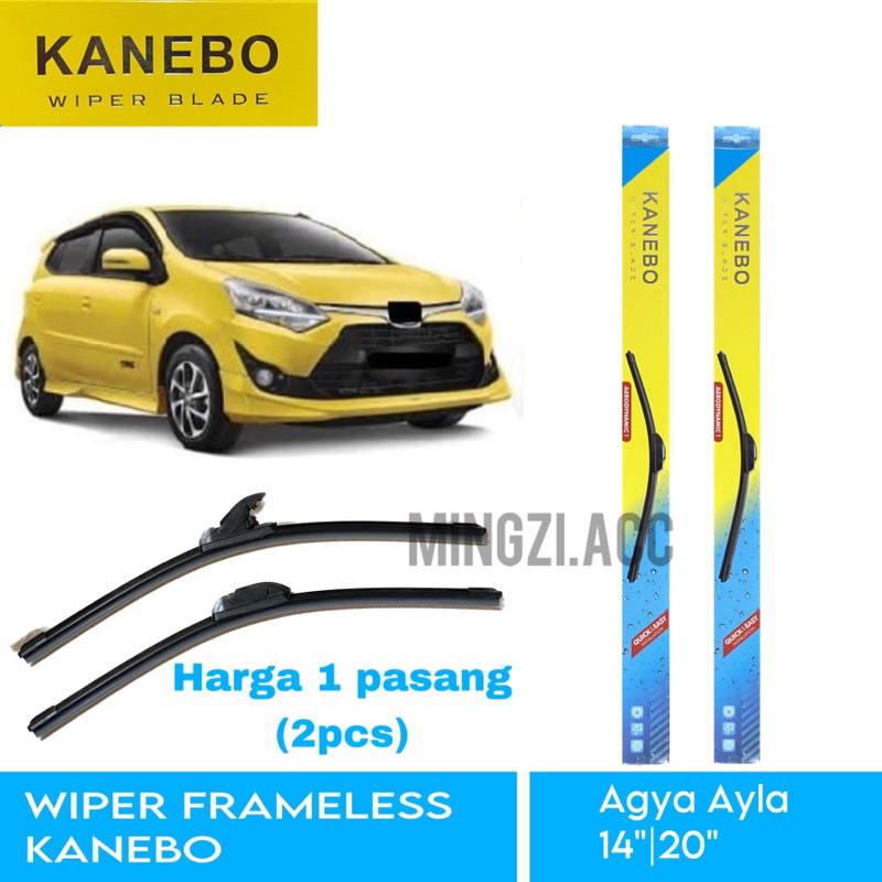 AGYA 2017 2018 2020 2022 WIPER KANEBO FRAMELESS PISANG GAGANG WIPER KACA MOBIL HUJAN KARET