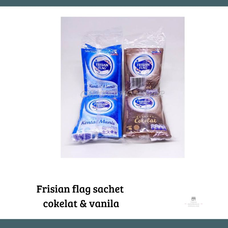 

frisan flag sachet 1 pack isi 6 sachet cokelat & vanila