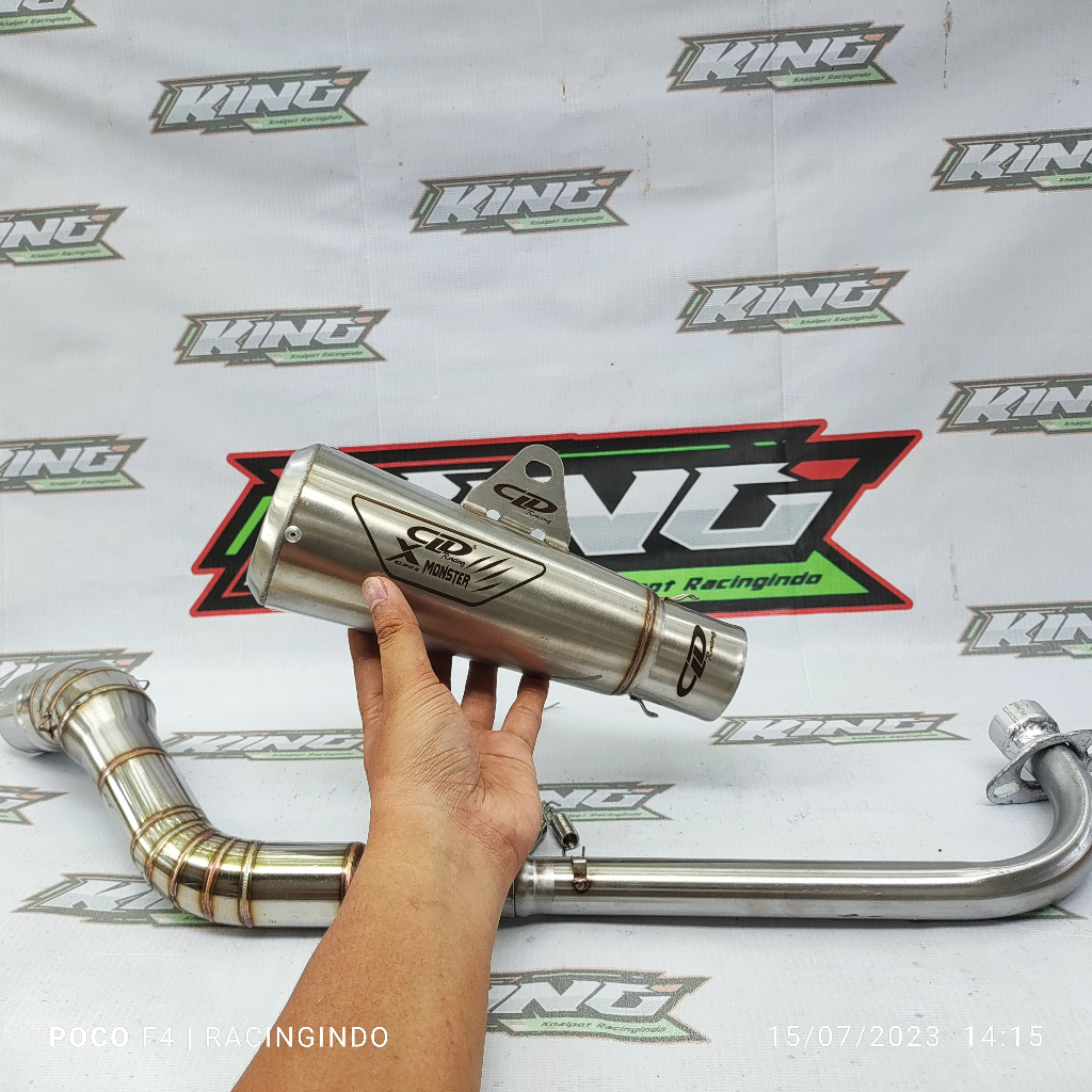 knalpot racing cld x monster jupiter smash shogun revo supra 125 karisma dll