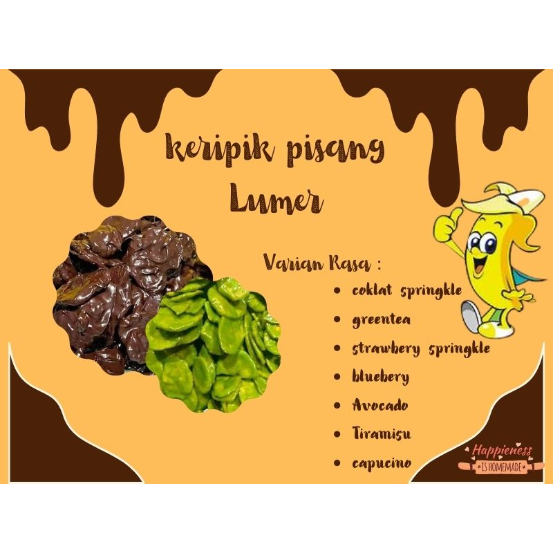 

Keripik Pisang Coklat Lumer Melted Kemasan Box