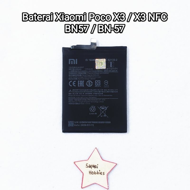 Baterai Xiaomi Poco X3 / X3 NFC / BN57 / BN-57
