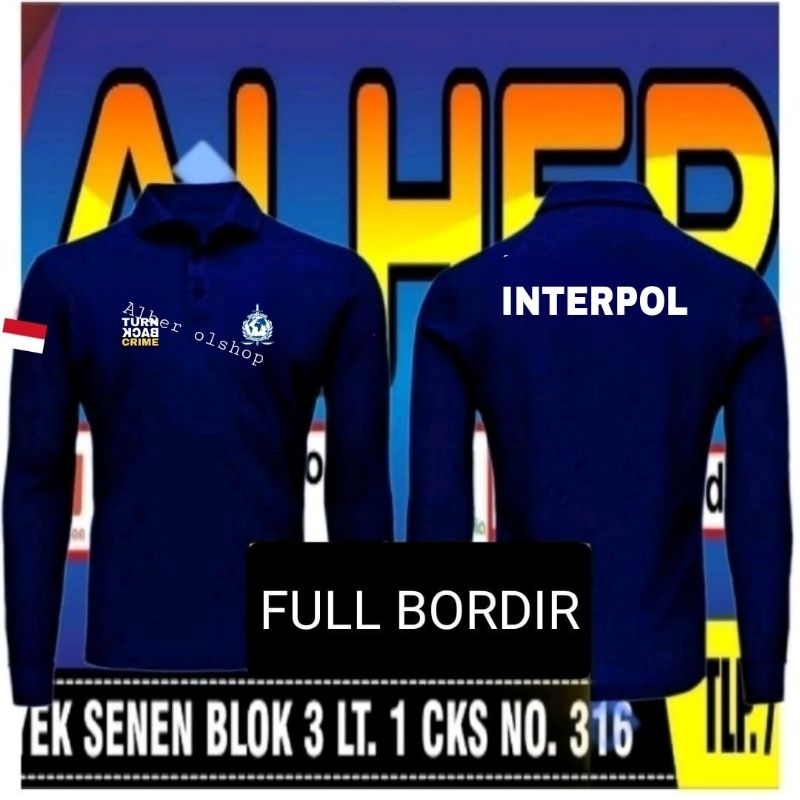 Kaos interpol baju interpol kaos kerah interpol poloshirt interpol polo shirt interpol baju polo int