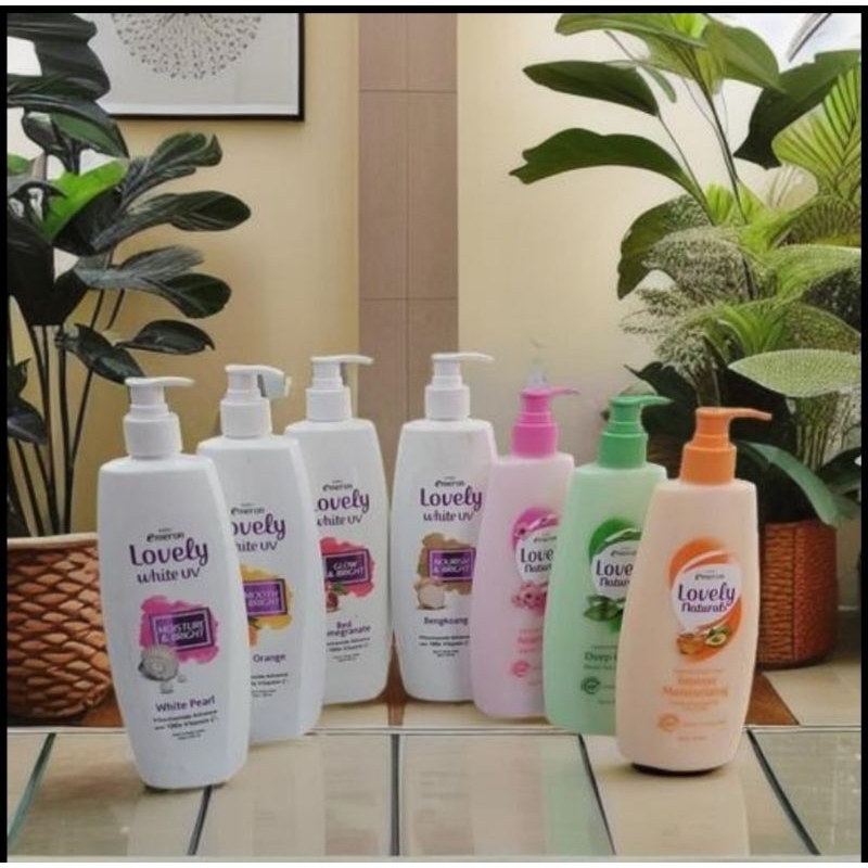 EMERON Lovely White UV BPOM ORIGINAL / Emeron Lovely Whitening Uv Hand Body Lotion 500ml Besar,Jumbo
