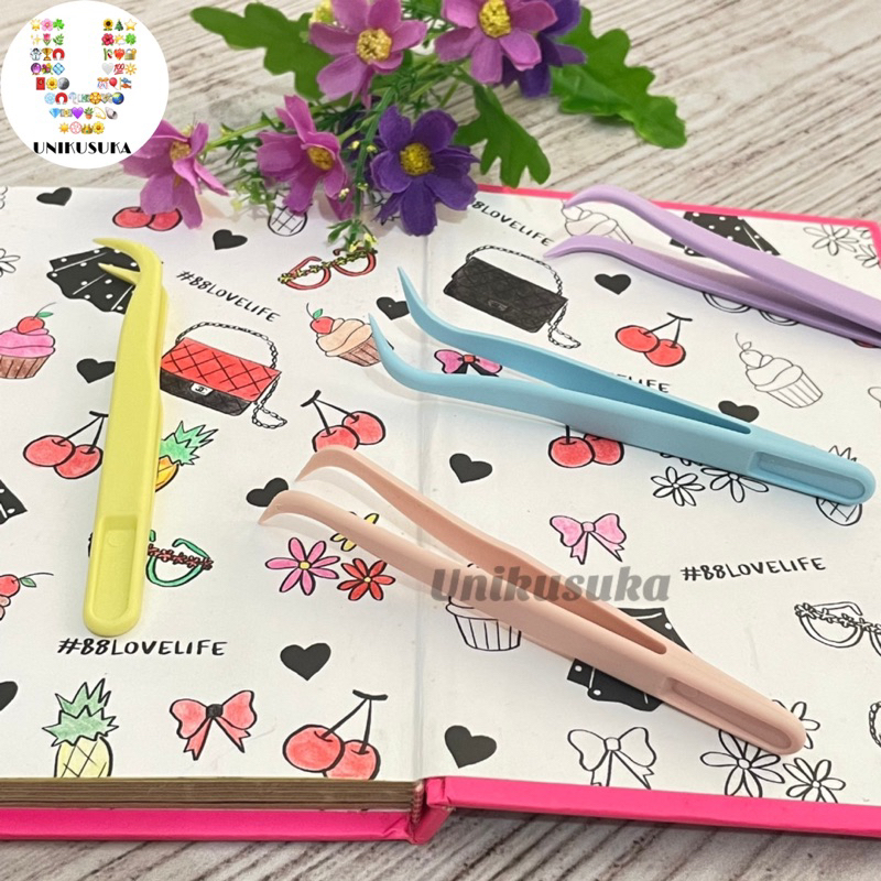 

[UNIKUSUKA] Penjepit stiker Perata stiker, Pinset stiker, tweezer sticker