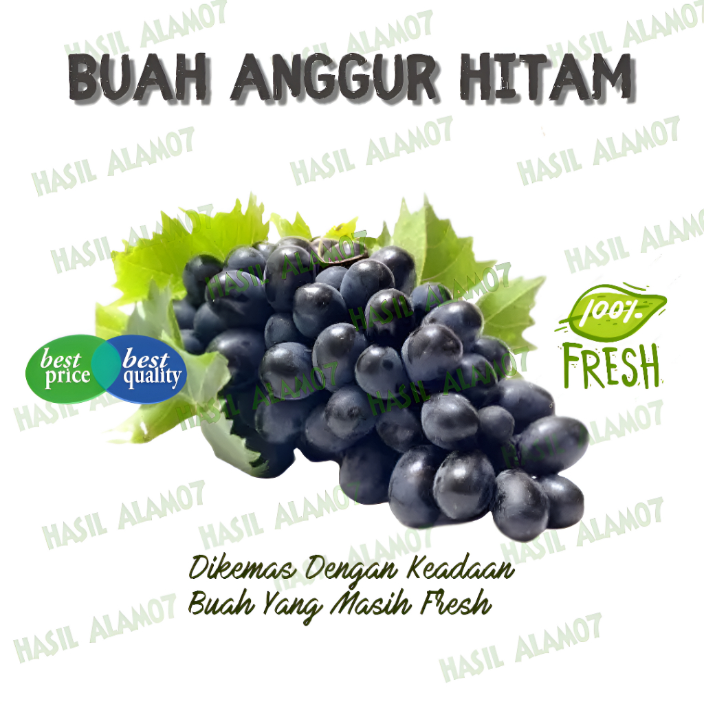 Buah Anggur Hitam Autum Royal Segar 1kg