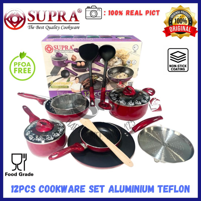 Panci Set Supra 12pcs / Panci Cookware Set Aluminium 12pcs
