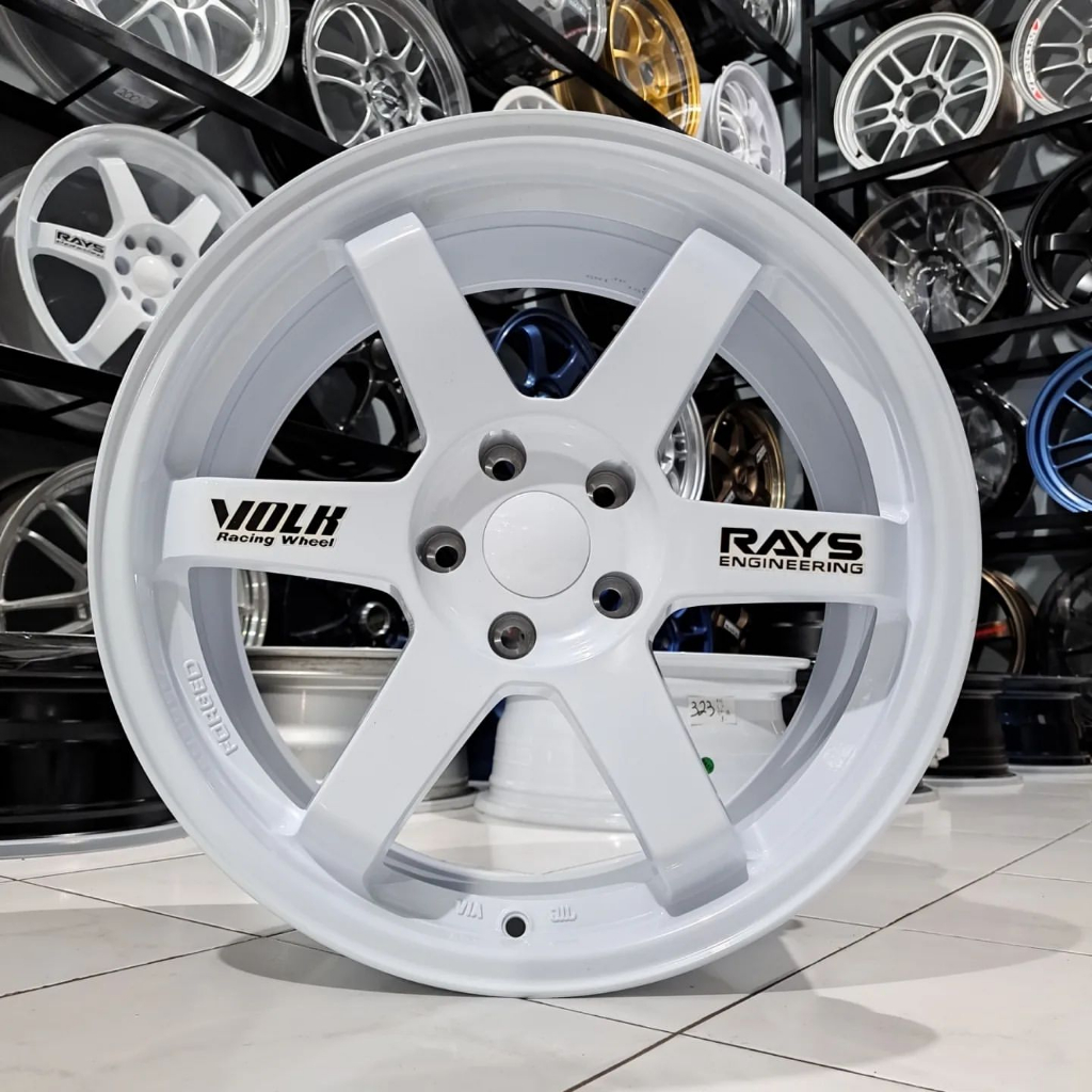velg mobil TE37 ring 18 baut 5x114,3 velg racing innova terios civic xpander r18
