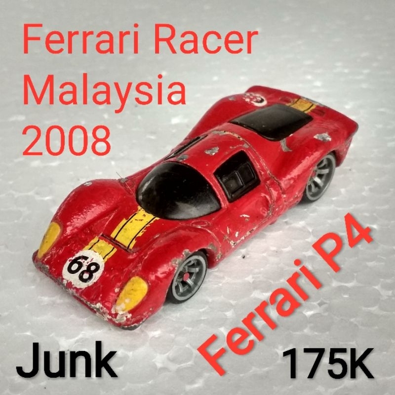 Hot Wheels Ferrari Racer P4 Merah