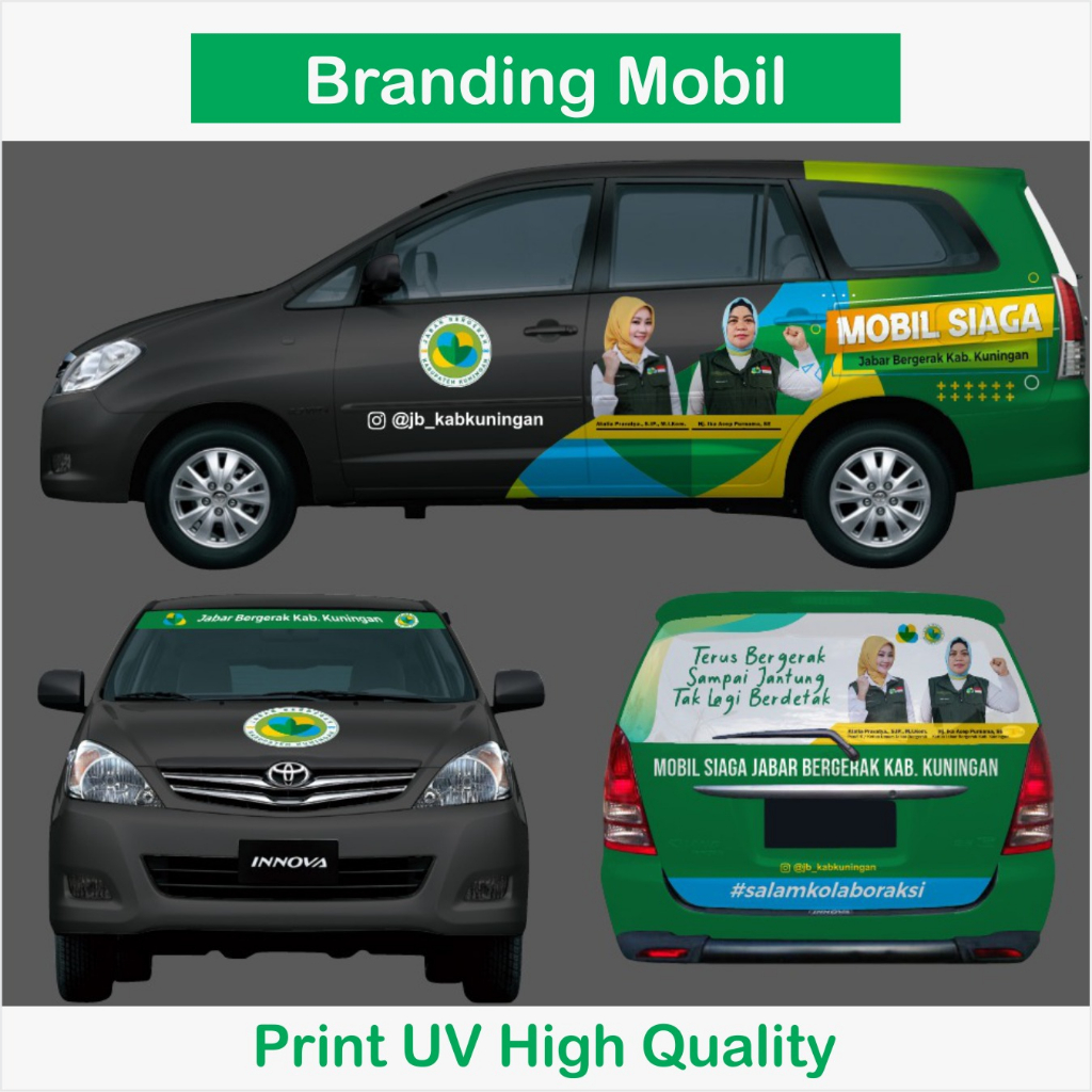 Branding Mobil INOVA dengan Sticker Quantac Printing UV Fullcolor