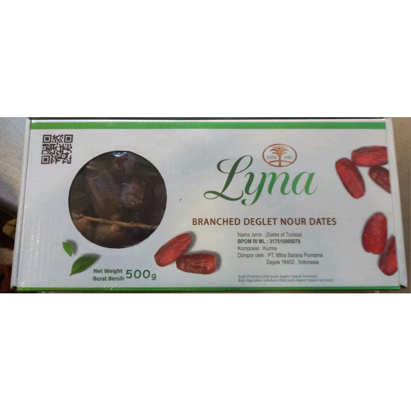 Lyna dates / Tunisia dates / Kemasan 500gr Premium Quality