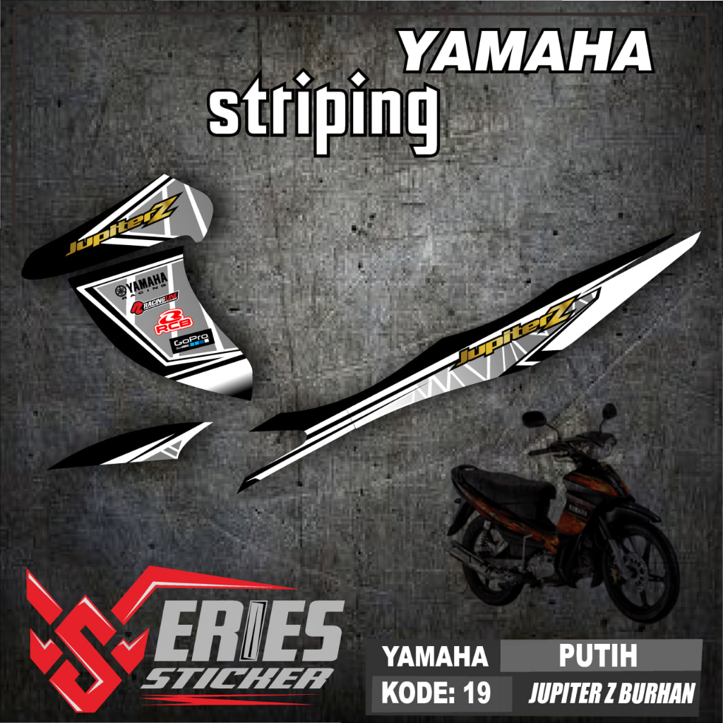 (cod) Sticker striping YAMAHA JUPITER Z BURHAN VARIASI MOTOR HOLOGRAM