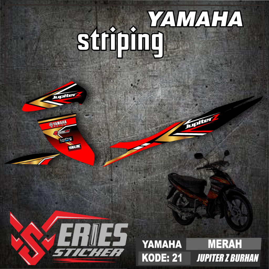 (cod) Sticker striping YAMAHA JUPITER Z BURHAN VARIASI MOTOR HOLOGRAM