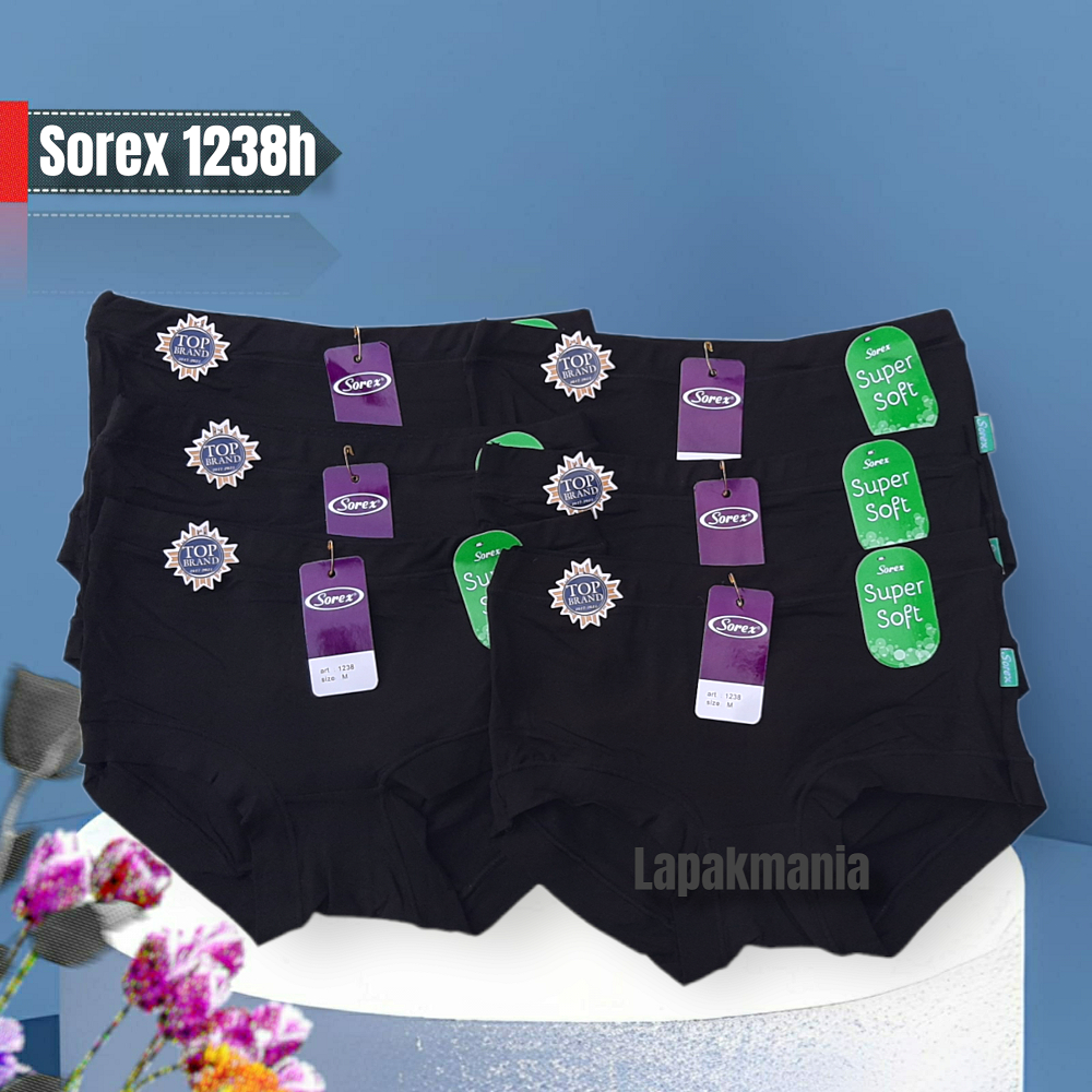 Celana Dalam Wanita Sorex 1238H Khusus Warna Hitam Super Soft