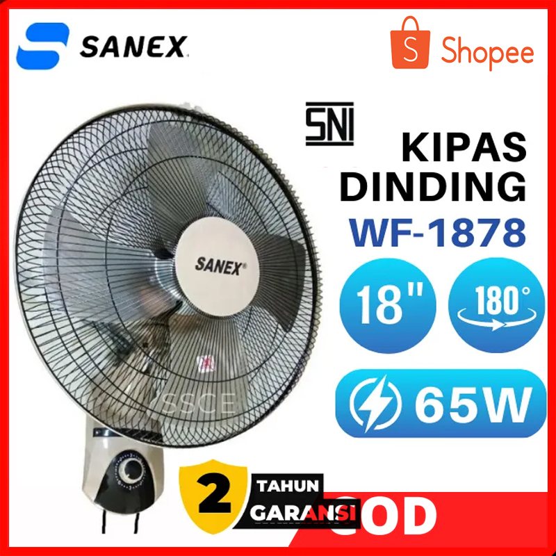 KIPAS ANGIN DINDING SANEX / KIPAS SANEX 1878 / 18 INCH / KIPAS DINDING / KIPAS ANGIN MURAH / KIPAS A